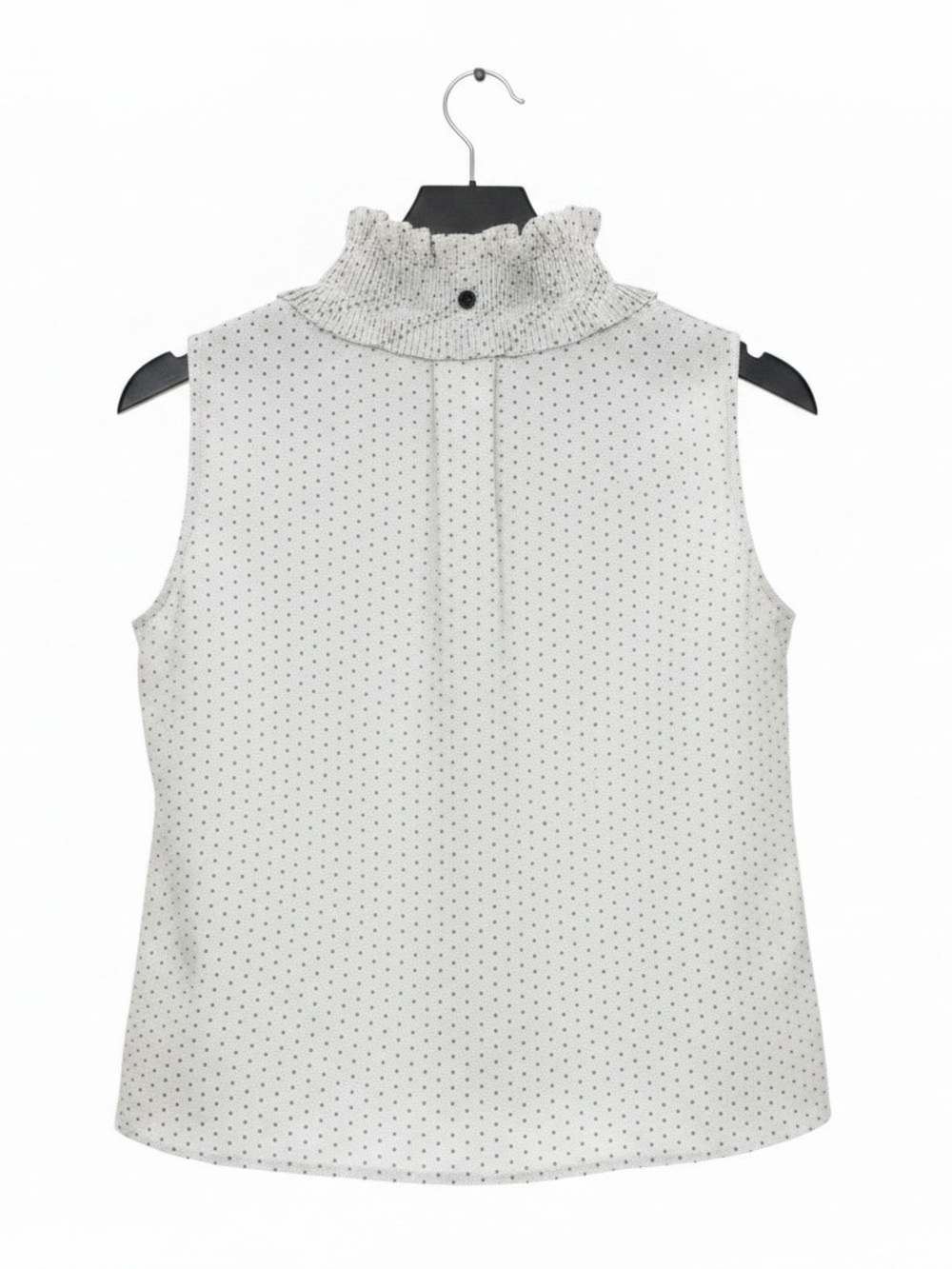 J. Crew Cream Eyelet Ruffle-Front Sleeveless Top - Picture 5 of 5
